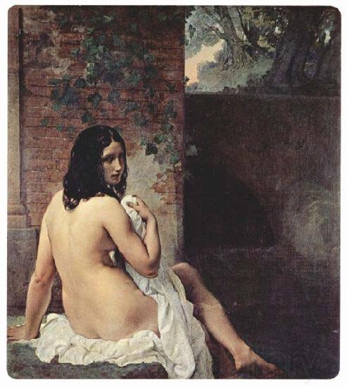 Francesco Hayez Bather viewed from behind Spain oil painting art
